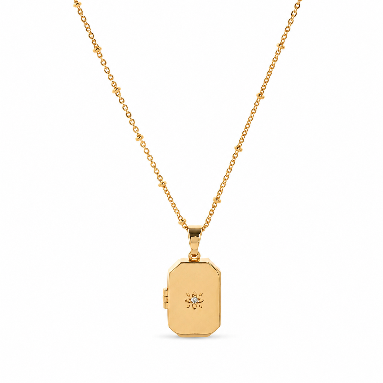 Relicario rectangular con destello