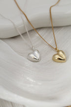 Renata chunky heart necklace (Plata 925)