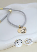 Pulsera de cordón ajustable con dije de ❤️ grabado