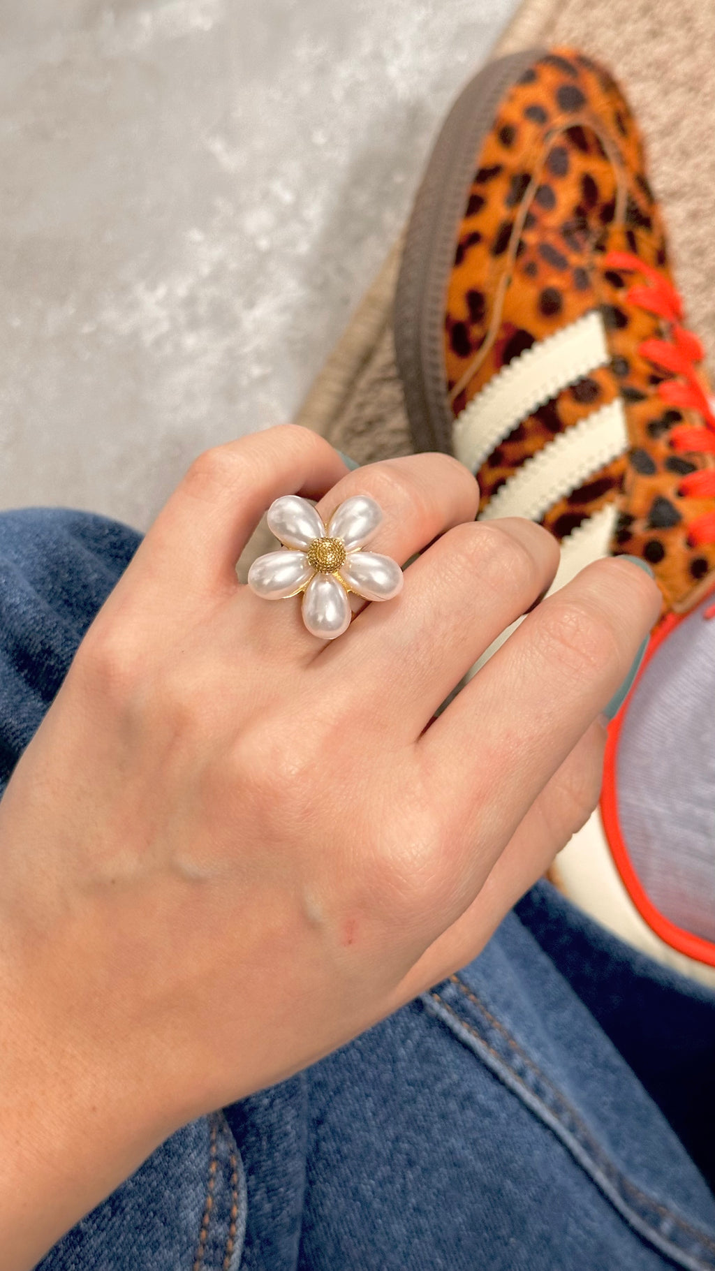 Maxi flor anillo