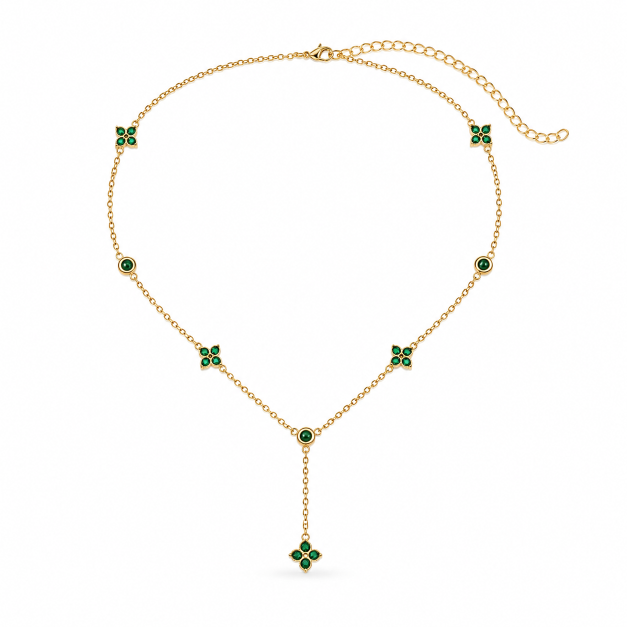 Cadenita de trébol en verde