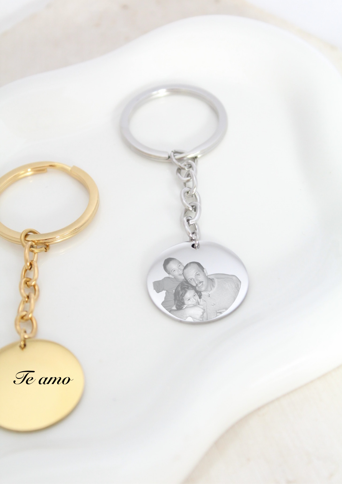 Llavero redondo con grabado