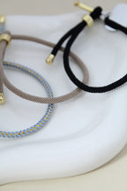 Pulsera de cordón ajustable con dije de ❤️ grabado