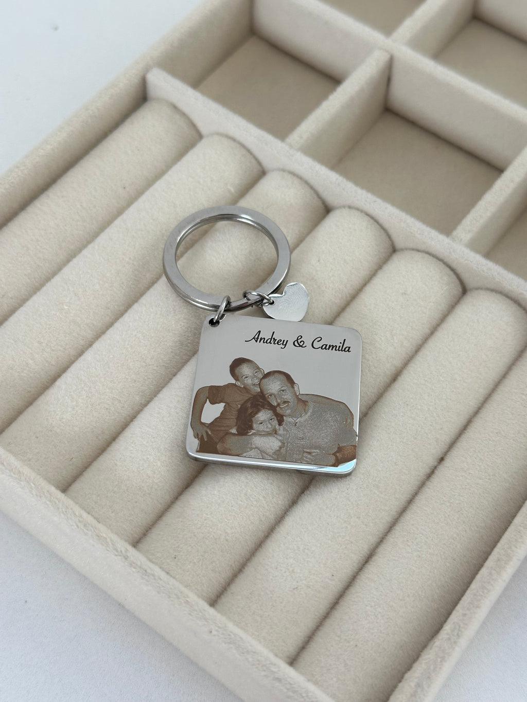 Llavero cuadrado con grabado