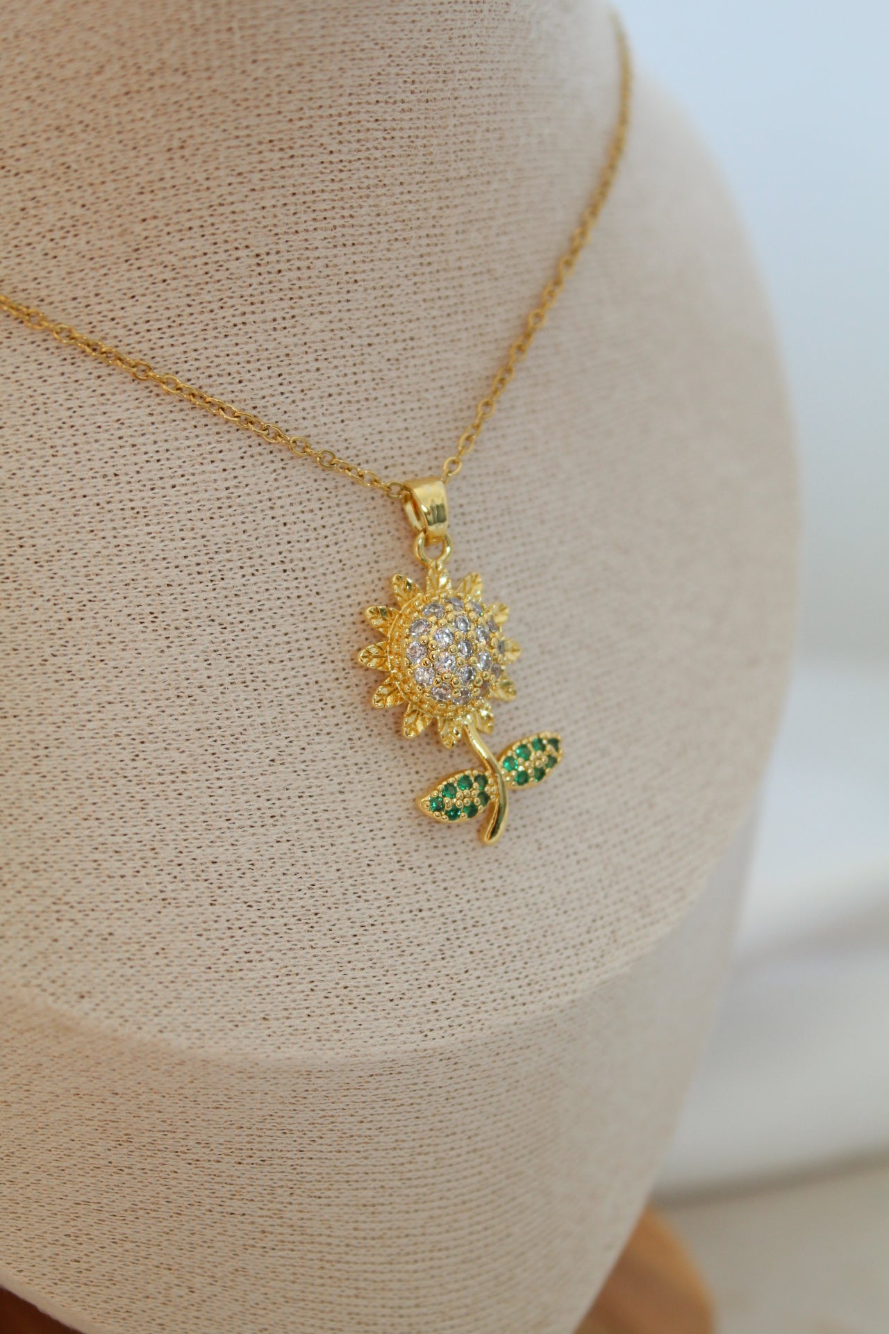 Sunflower necklace