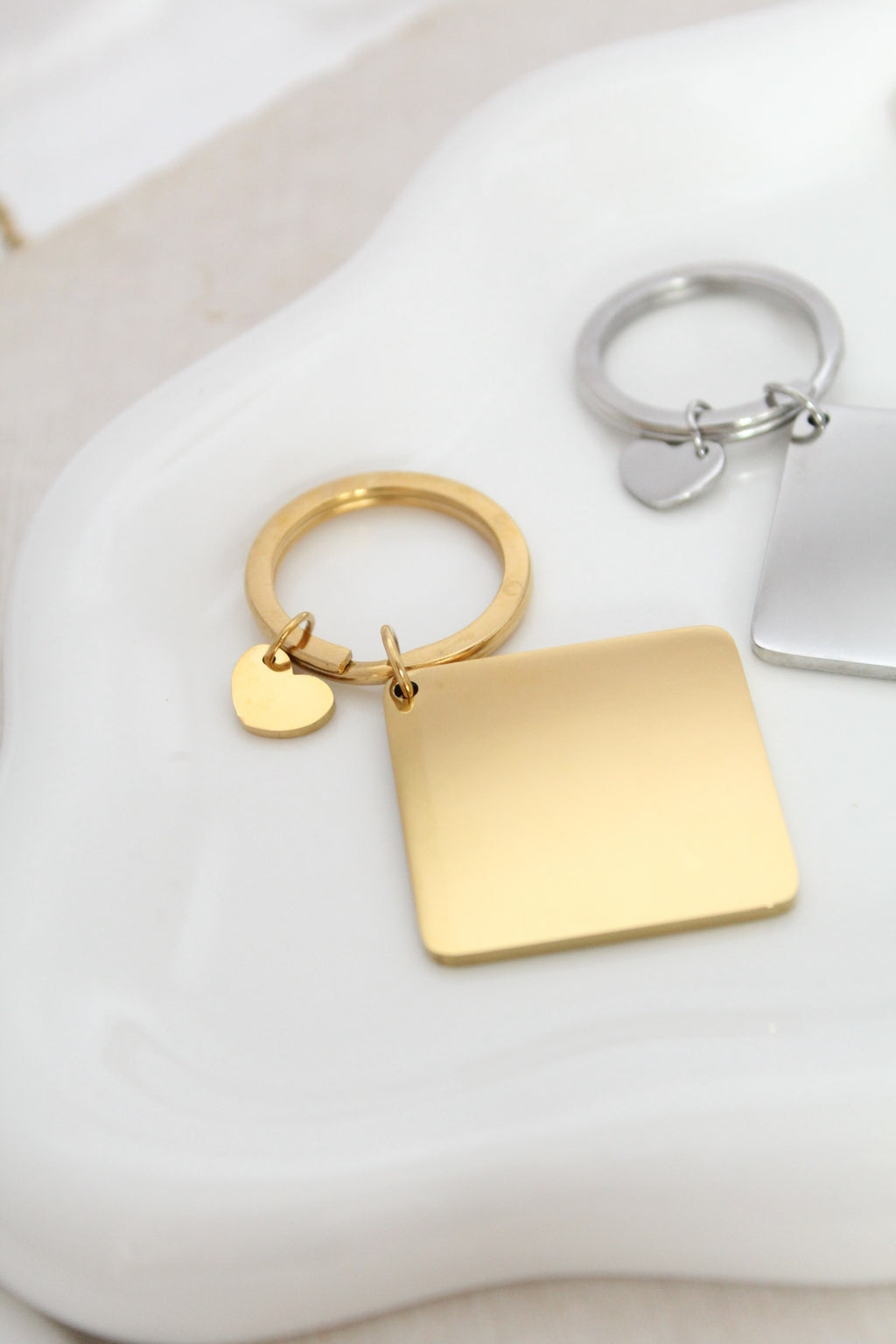 Llavero cuadrado con grabado