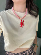 Collar rosa de langosta
