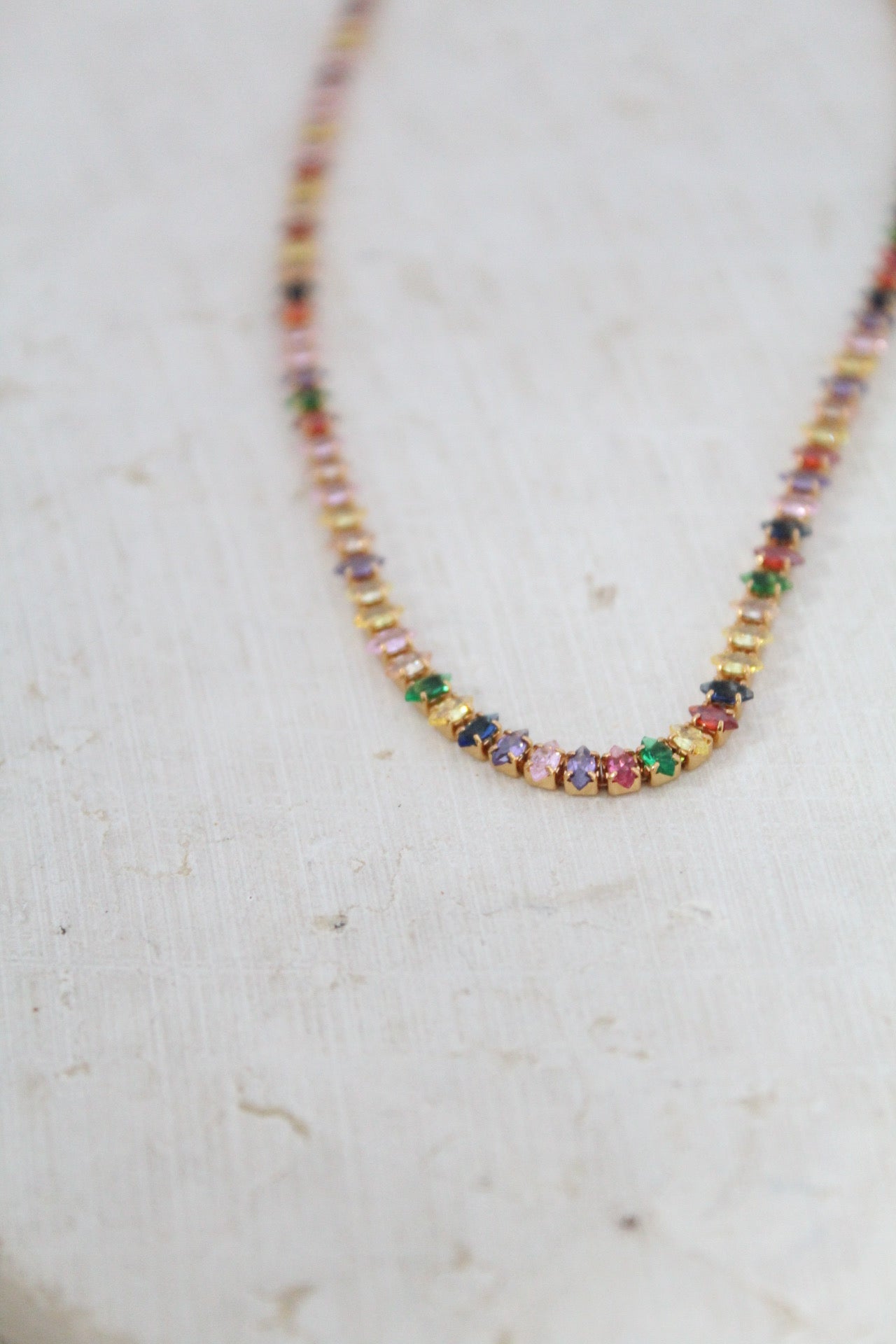 Sparkle rainbow necklace