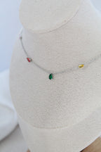 Rainbow drop choker