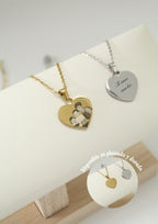 Collar de corazón pequeño (grabado)