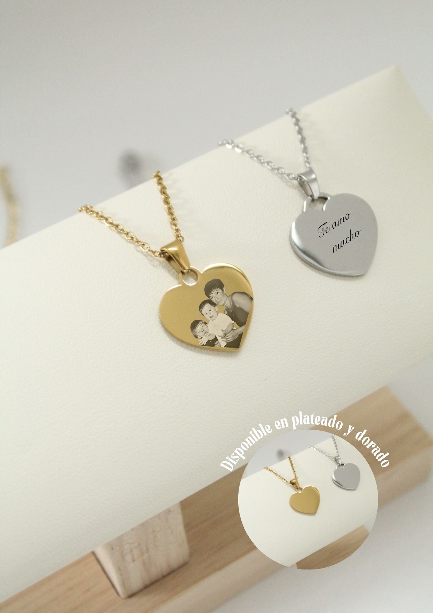 Collar de corazón pequeño (grabado)