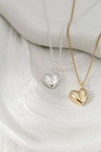Renata chunky heart necklace (Plata 925)