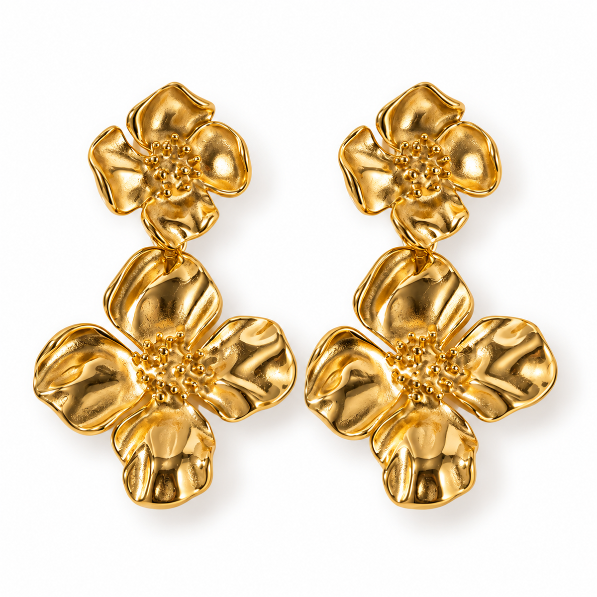 Maxi aretes de flor