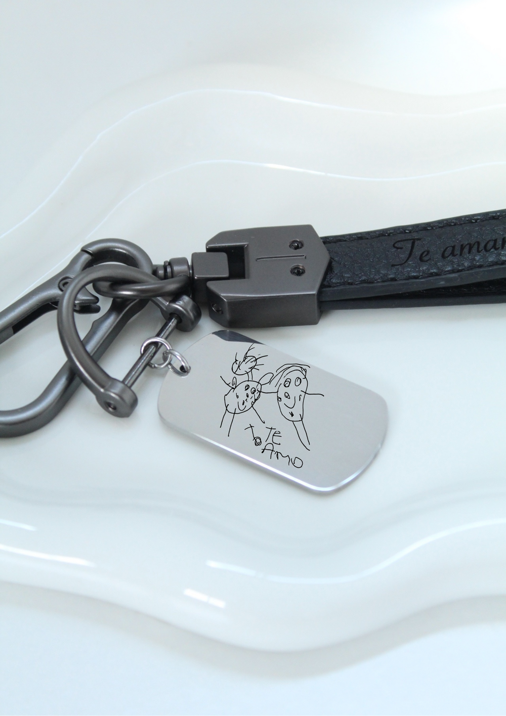 Llavero de cuero personalizable