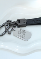 Llavero de cuero personalizable