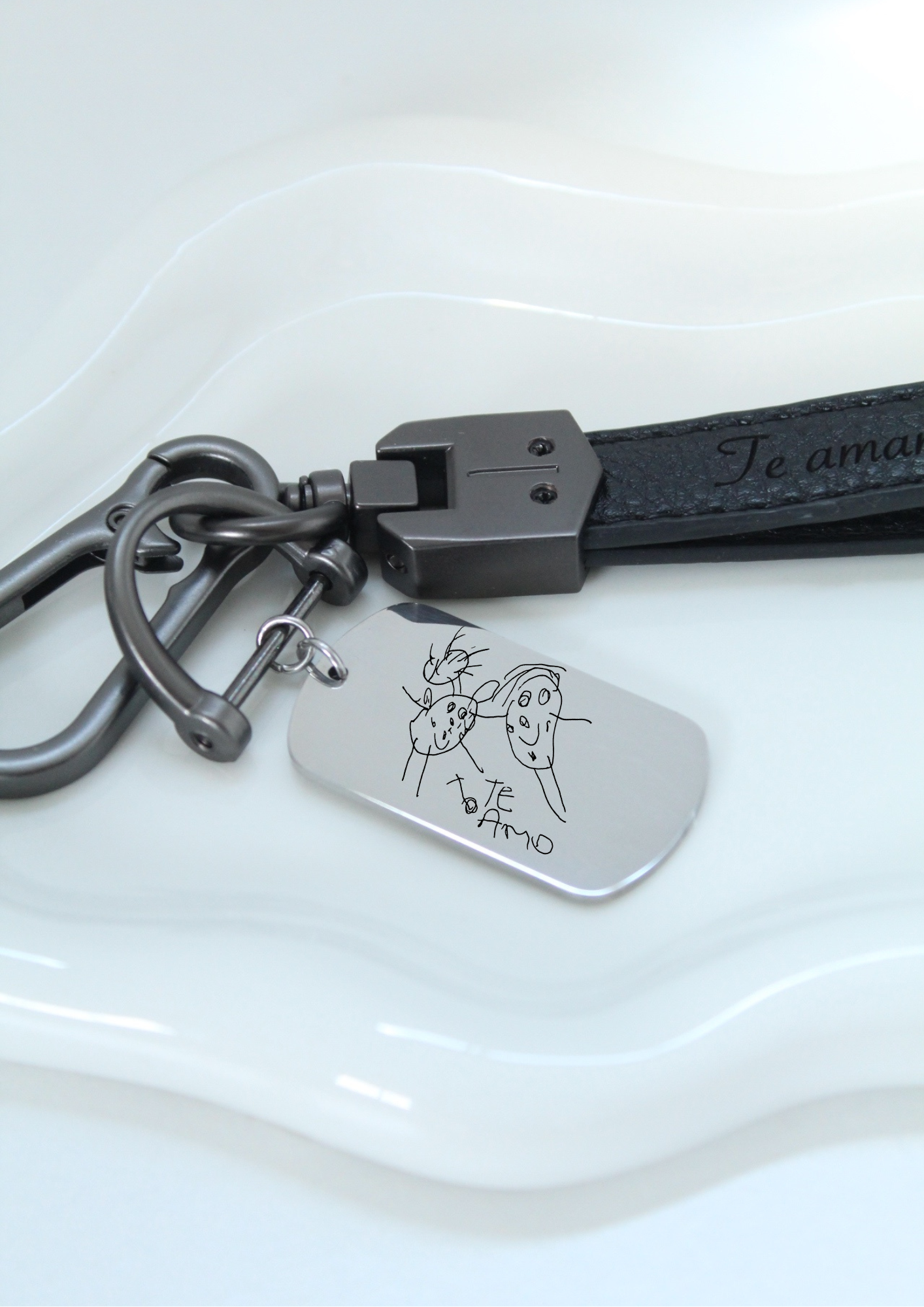 Llavero de cuero personalizable