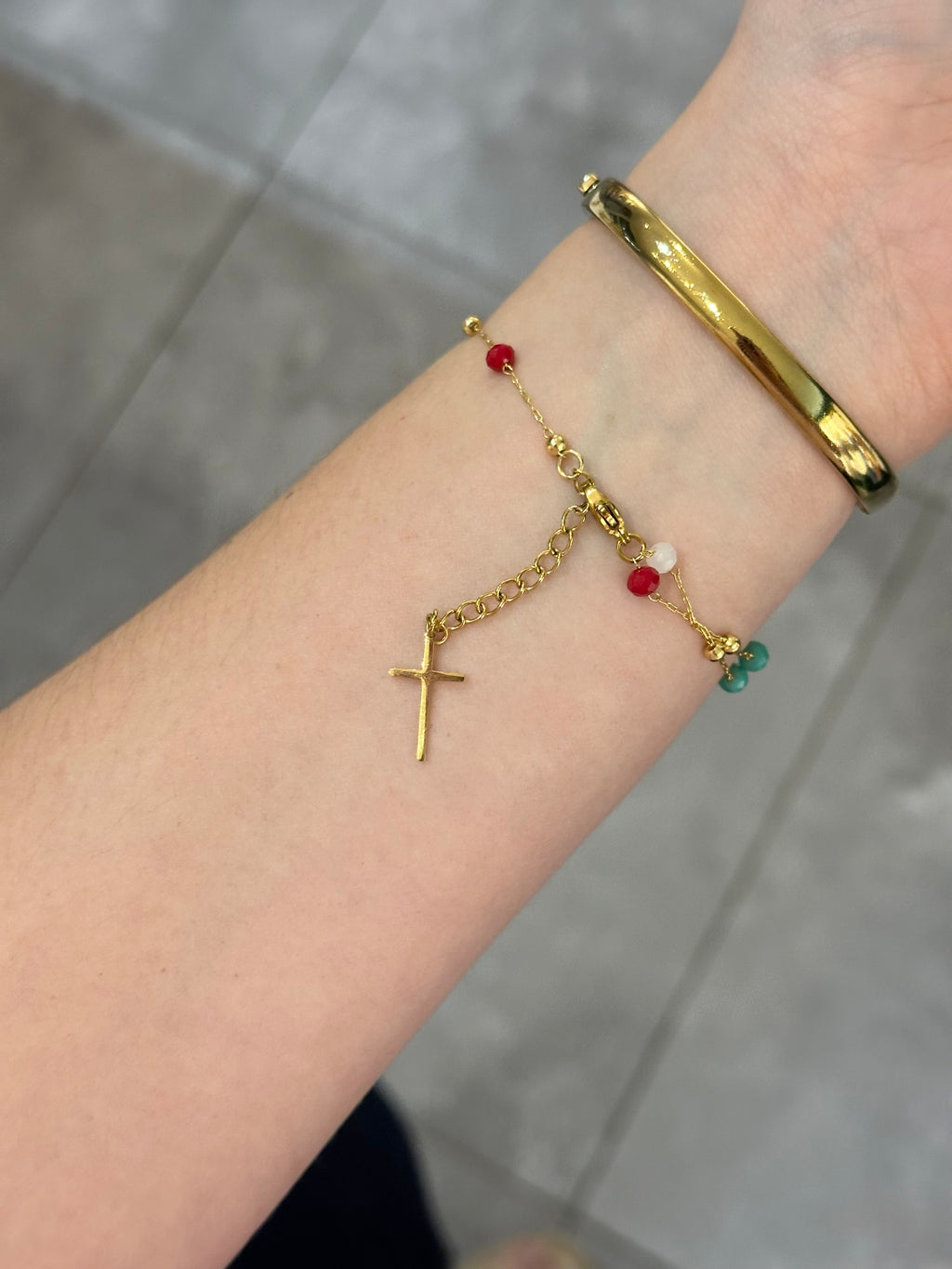 Pulsera rosario de colores