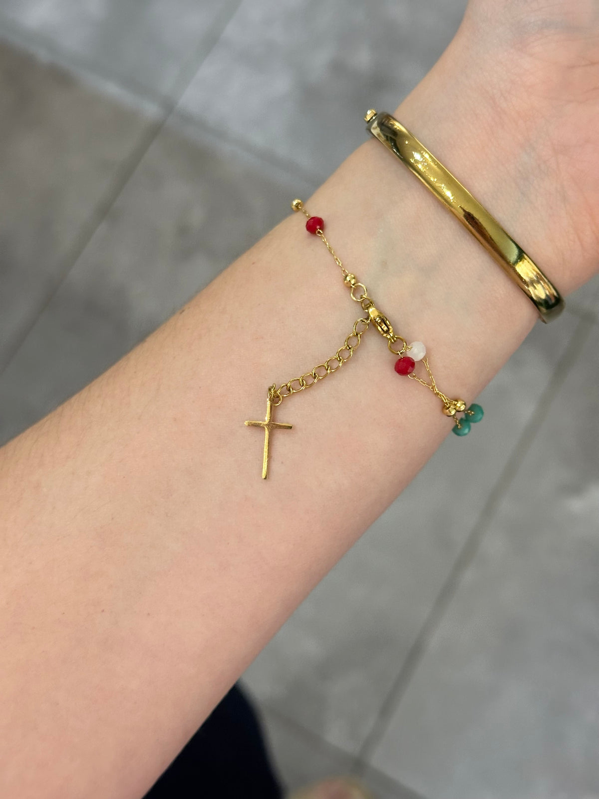 Pulsera rosario de colores