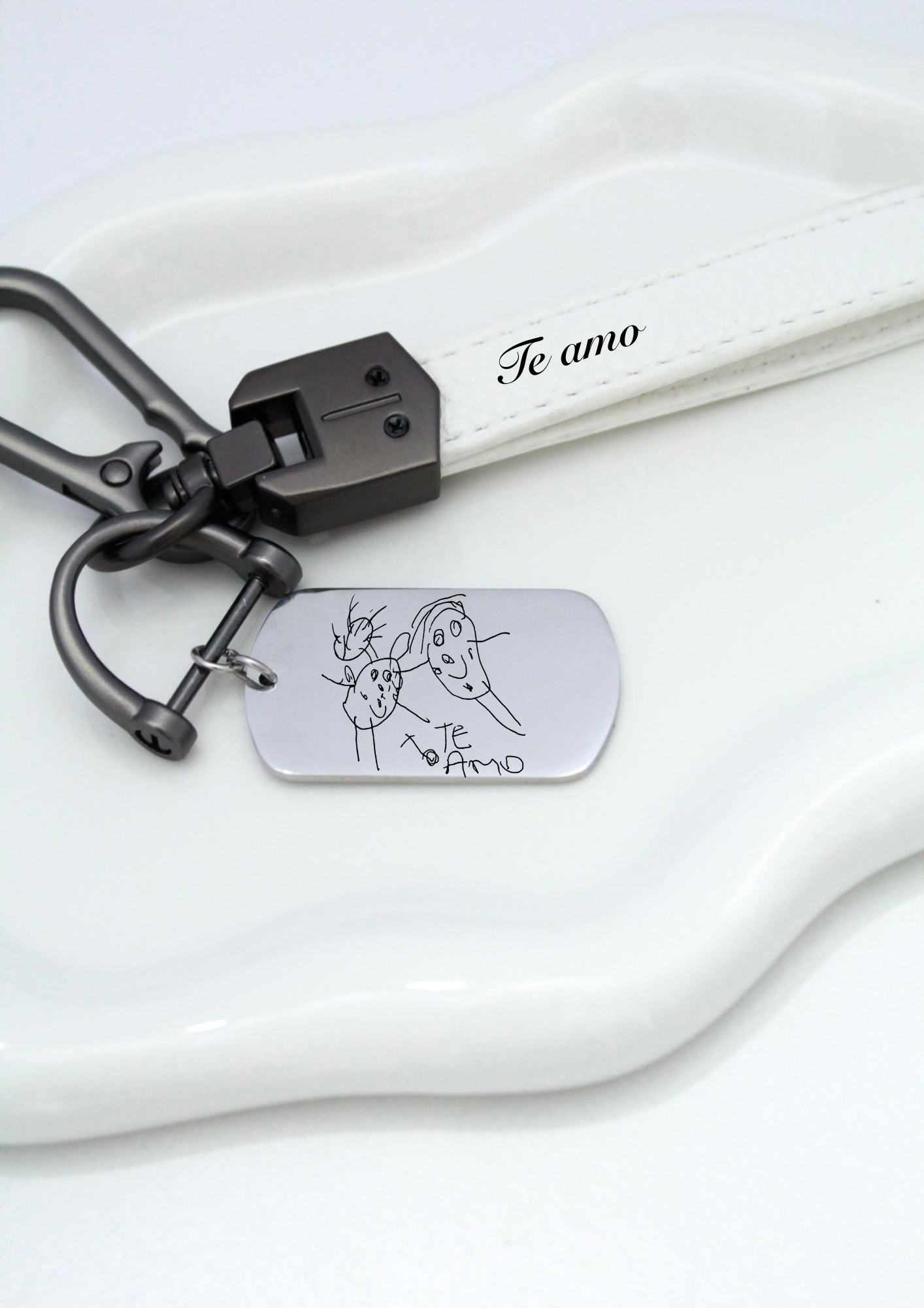 Llavero de cuero personalizable