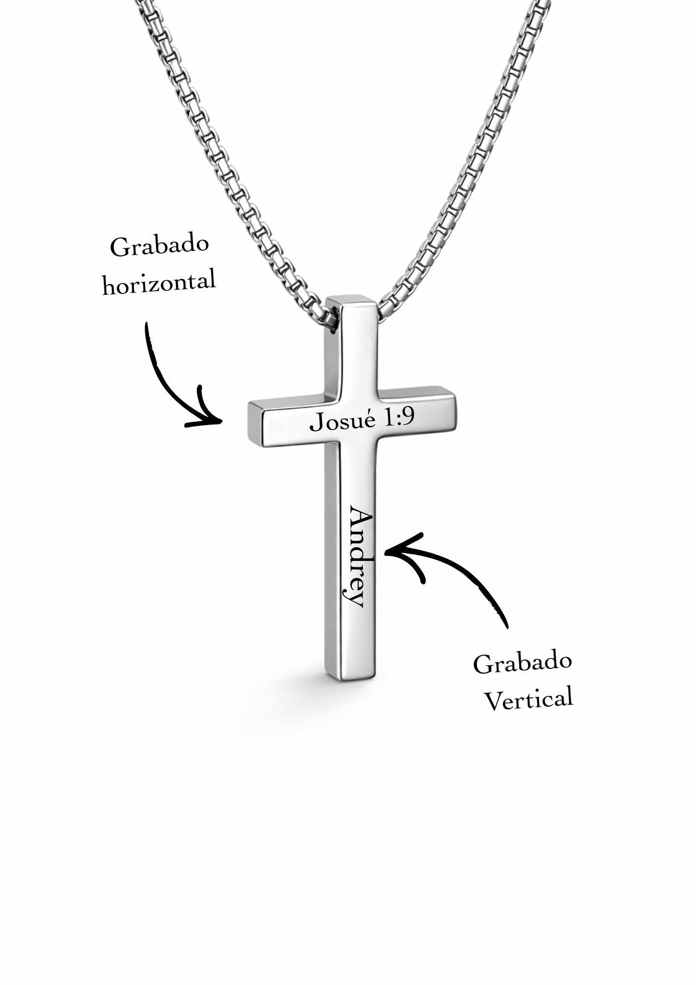 Collar de cruz personalizado