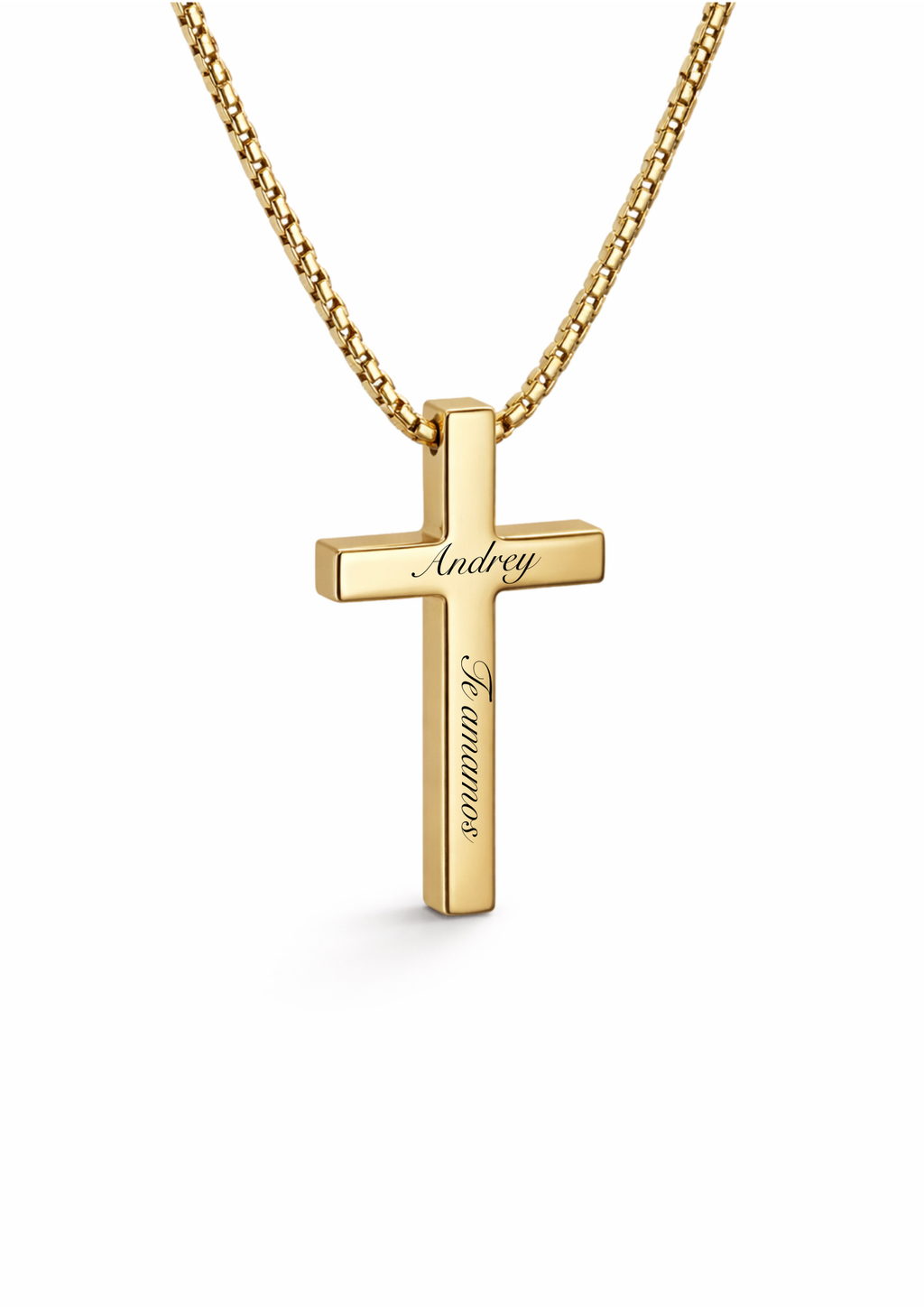 Collar de cruz personalizado