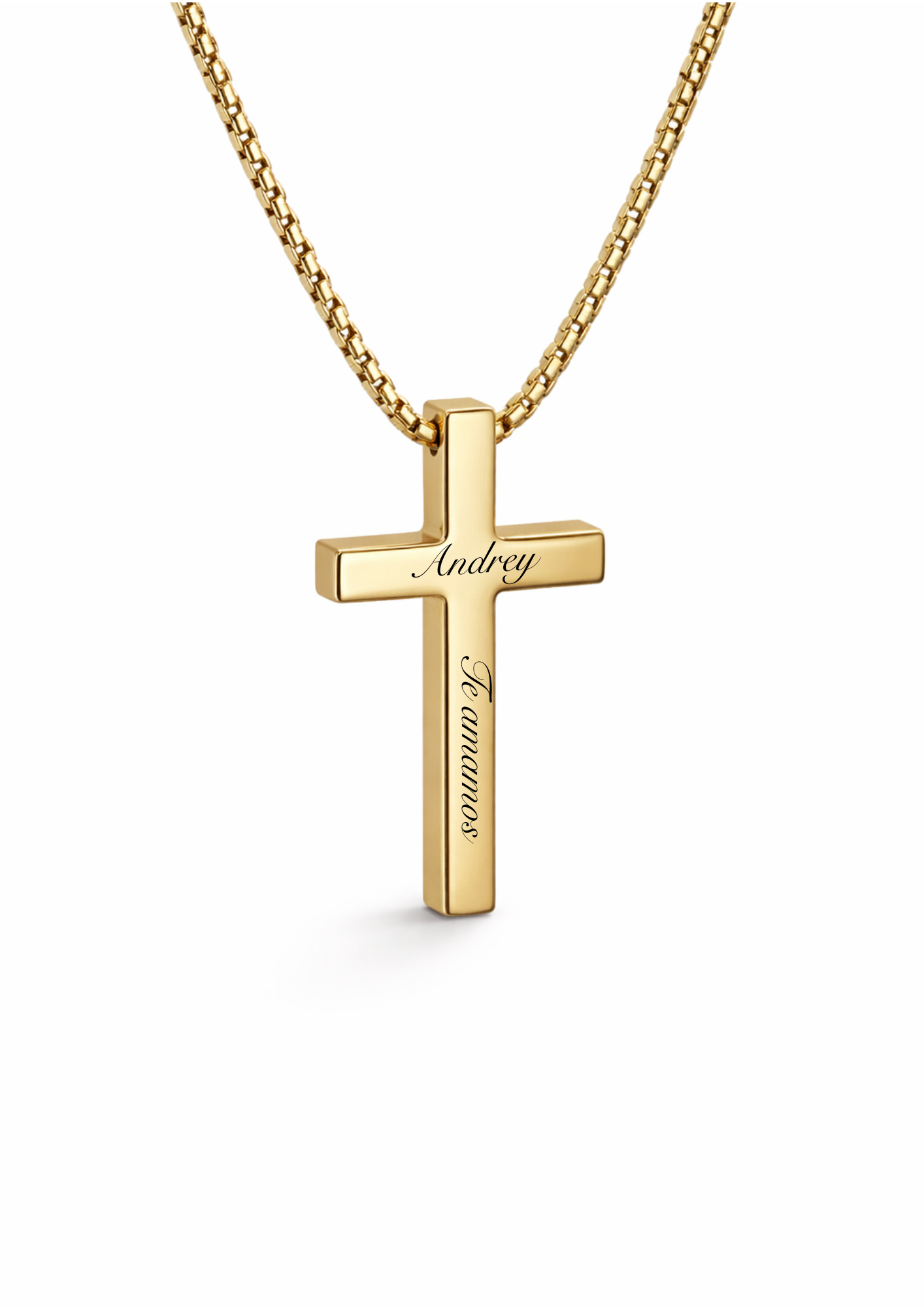 Collar de cruz personalizado