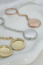 Llavero relicario redondo