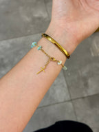 Pulsera fe y protección turquesa