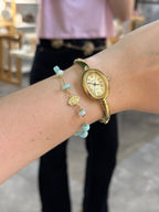 Pulsera fe y protección turquesa