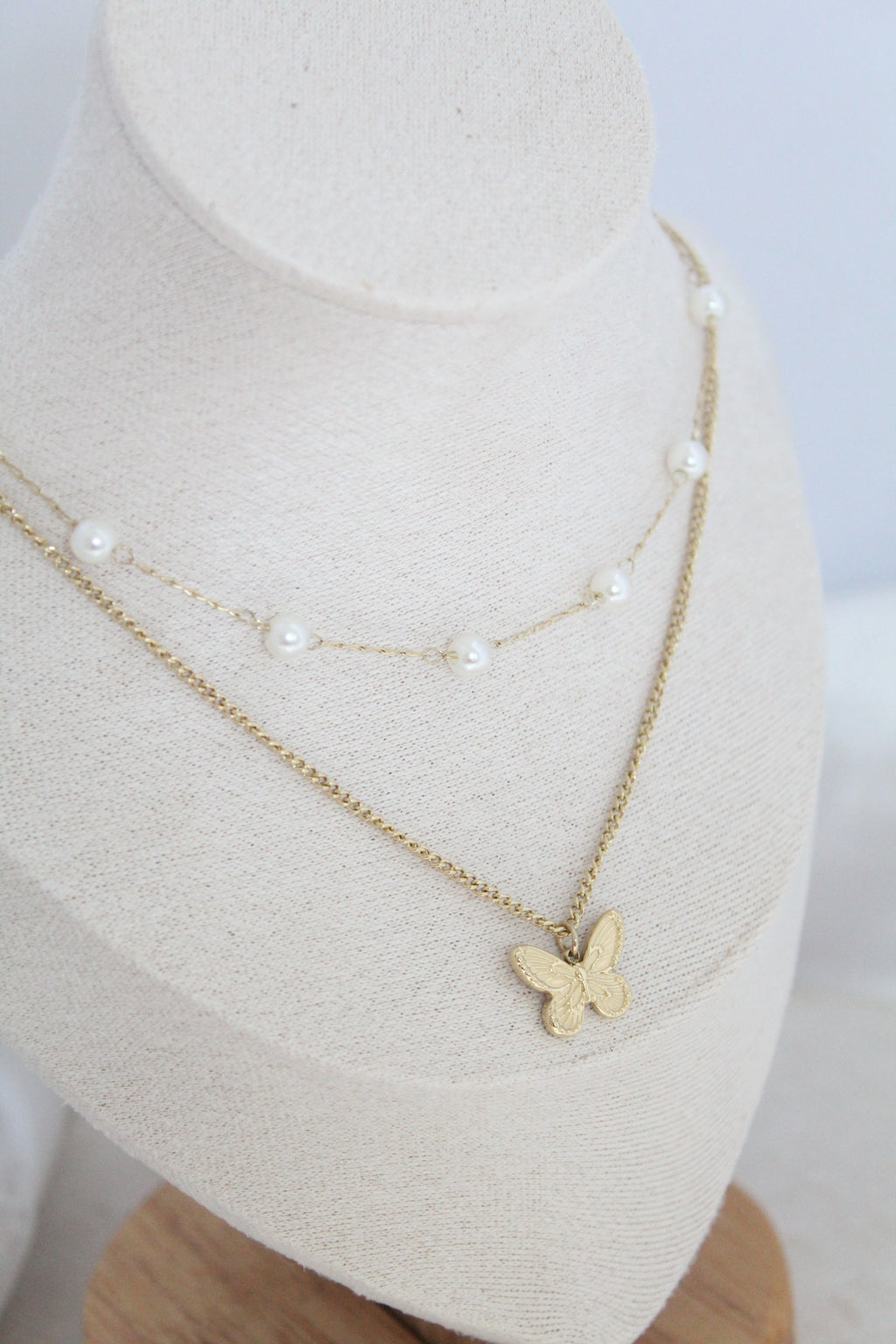 Double butterfly necklace