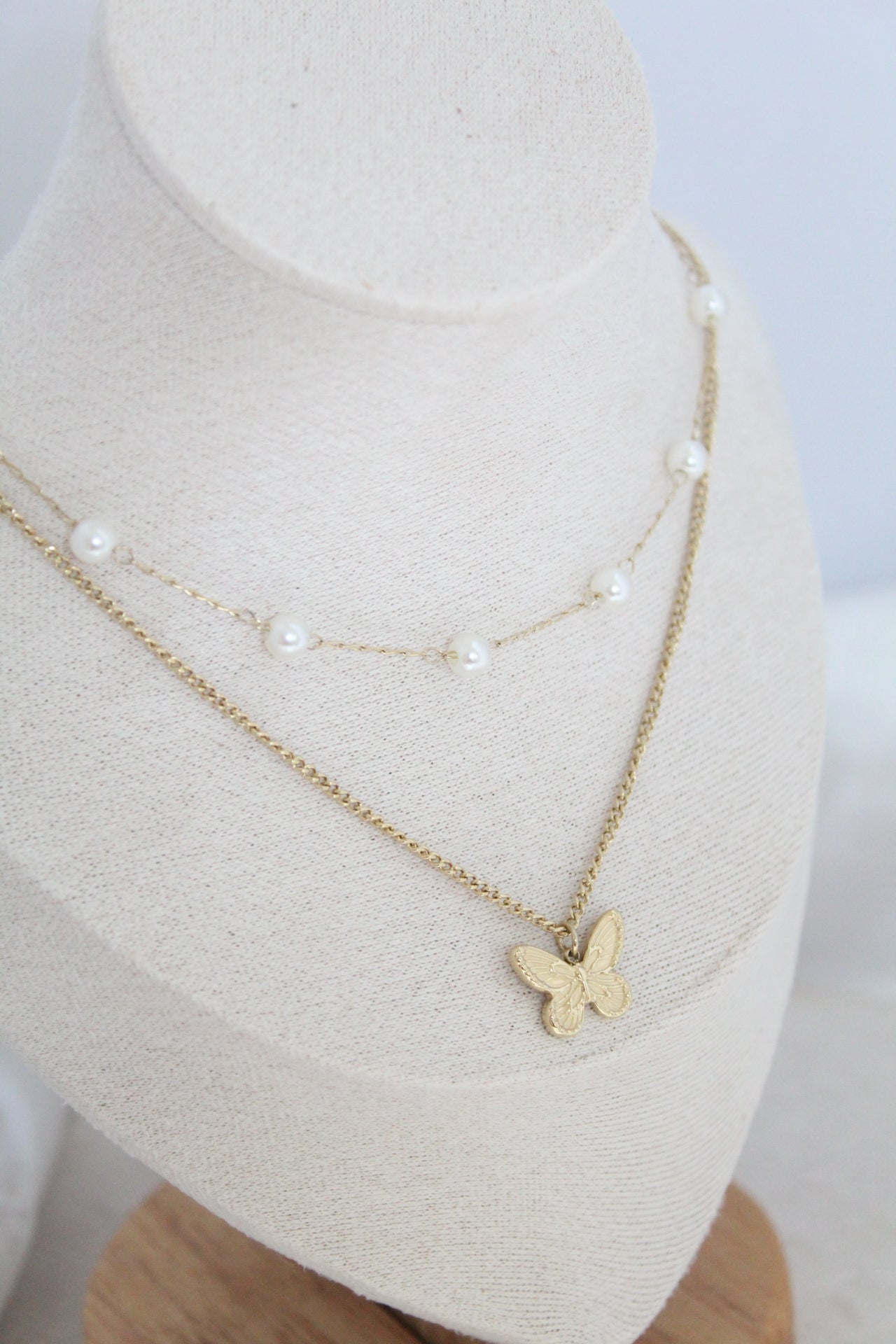 Double butterfly necklace