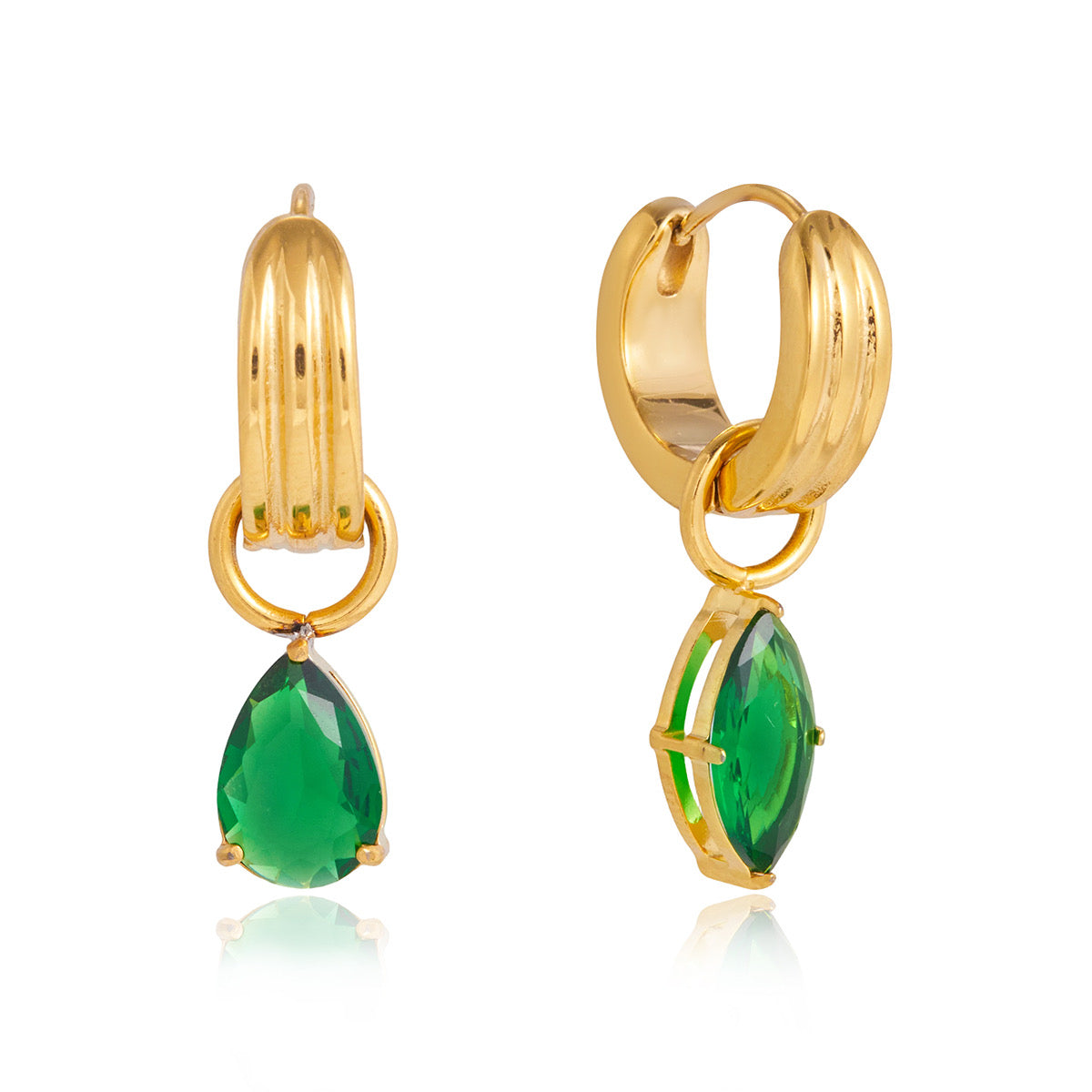 Gotita verde hoops