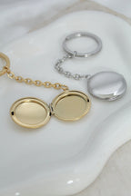 Llavero relicario redondo