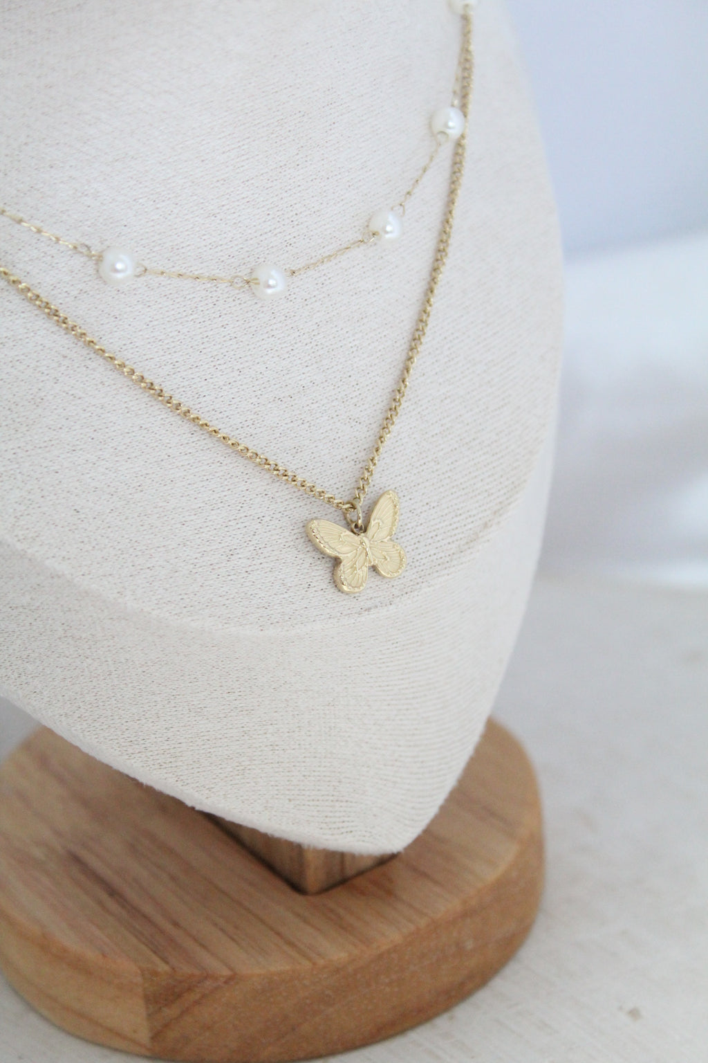 Double butterfly necklace