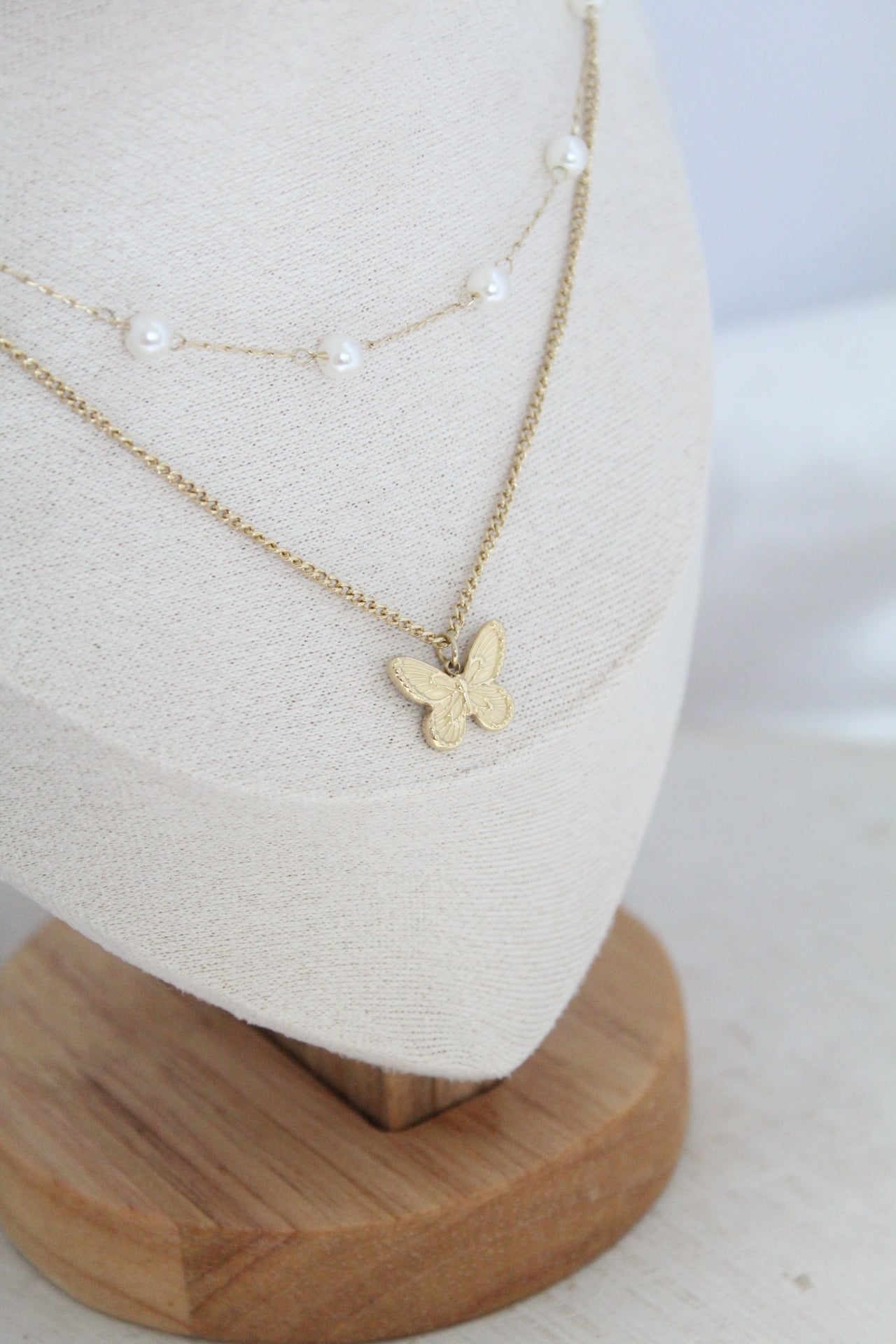 Double butterfly necklace