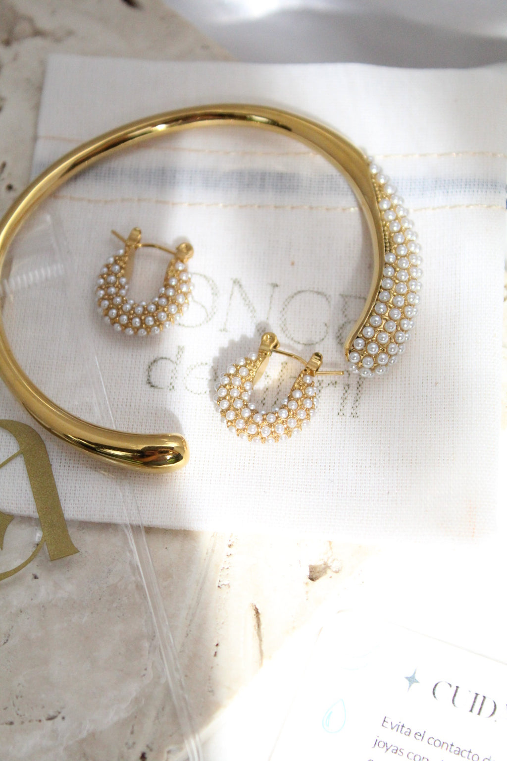 Mini hoops de perlitas