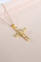 Collar de cruz con zirconias