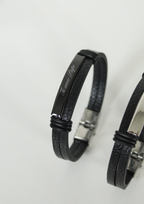 Brazalete de cuero doble