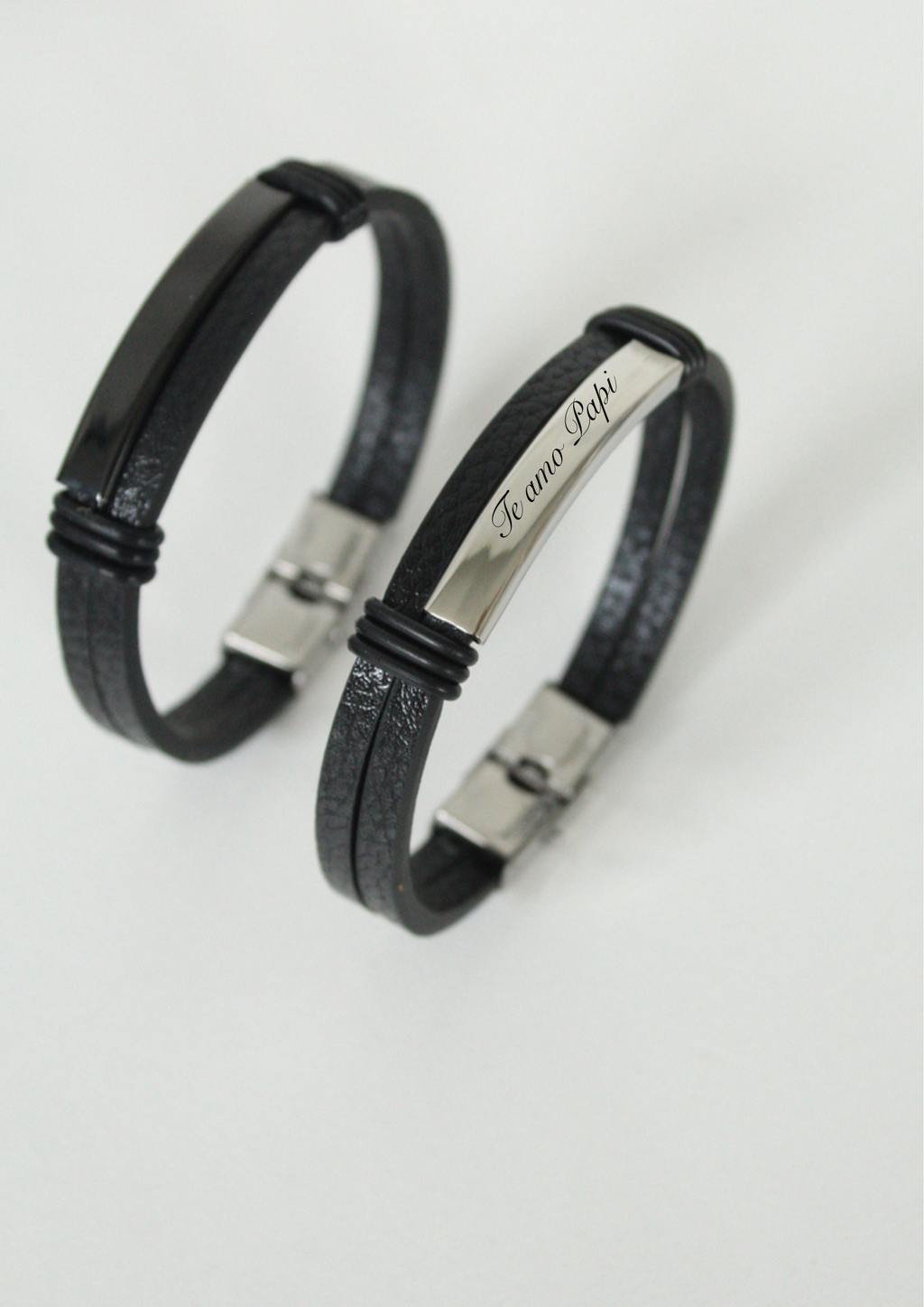 Brazalete de cuero doble