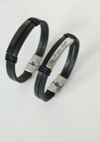 Brazalete de cuero doble