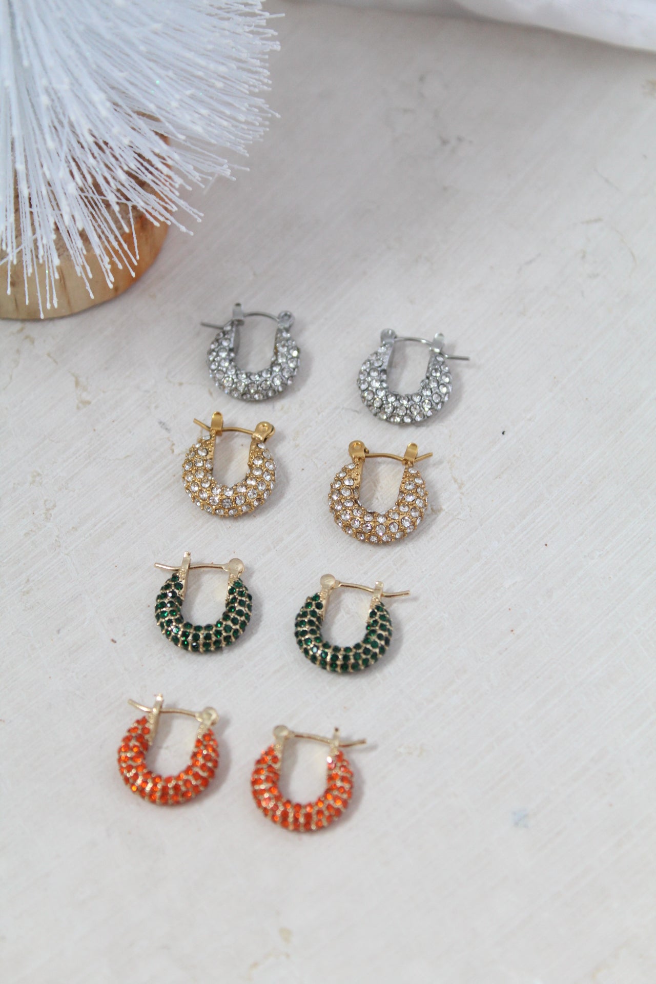 Mini hoops de zirconias